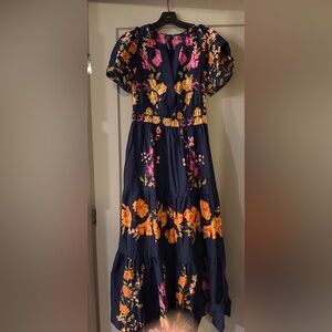 Anthropologie Somerset Dress - Blueberry floral EUC size S